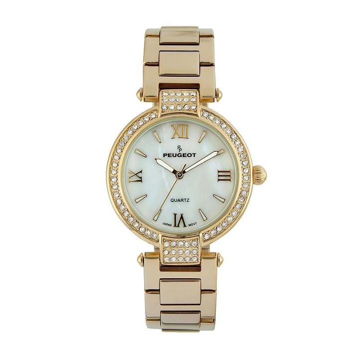 Peugeot Women's Crystal Watch - 7084g, Yellow
