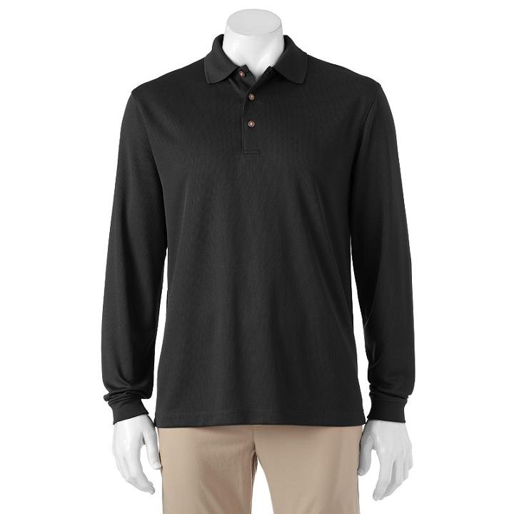 Men's Grand Slam Classic-fit Solid Driflow Performance Golf Polo, Size: Small, Oxford