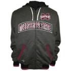 Men's Franchise Club Mississippi State Bulldogs Power Play Reversible Hooded Jacket, Size: Medium, Grey