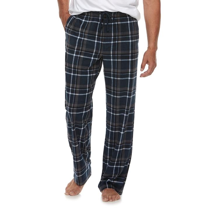 Men's Croft & Barrow&reg; Microfleece Lounge Pants, Size: Xl, Dark Blue