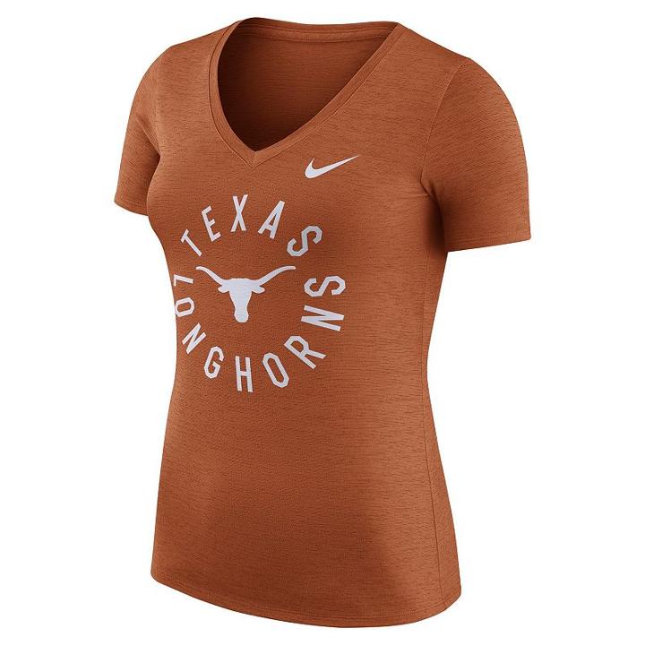 Women's Nike Texas Longhorns Dri-fit Touch Tee, Size: Small, Orange