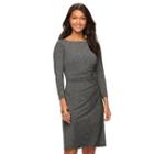 Women's Chaps Pleated Sheath Dress, Size: Large, Grey