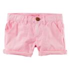 Toddler Girl Carter's Light Pink Twill Shorts, Size: 2t