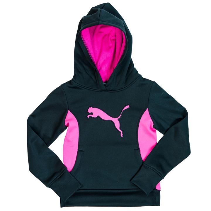 Girls 4-6x Puma Hoodie, Size: 4, Black