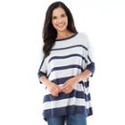 Women's Ab Studio Striped Sweater, Size: Small, Ovrfl Oth