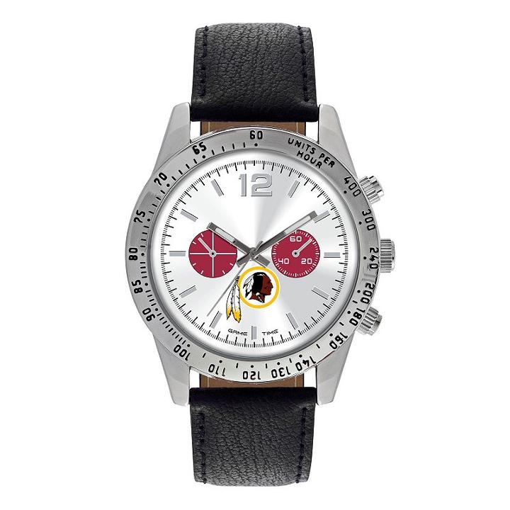 Game Time, Men's Washington Redskins Letterman Watch, Black