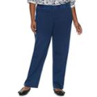 Plus Size Cathy Daniels Pull-on Straight Leg Pants, Women's, Size: 2xl, Brt Blue
