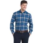 Men's Izod Regular-fit Plaid Flannel Easy-care Button-down Shirt, Size: Medium, Light Grey