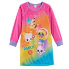 Girls 4-10 Shopkins Marty Party Hat, Fairy Crumbs, Rainbow Bite & Miss Sprinkles Gotta Dance Rainbow Nightgown, Size: 8, Pink