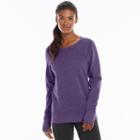 Women's Tek Gear&reg; Fleece Crewneck Sweatshirt, Size: Large, Drk Purple