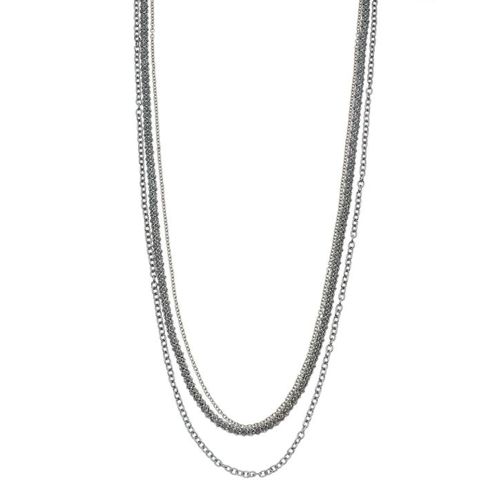 Simply Vera Vera Wang Multi Strand Chain Necklace, Women's, Grey