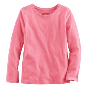 Baby Girl Jumping Beans&reg; Long-sleeved Tee, Size: 12 Months, Med Pink