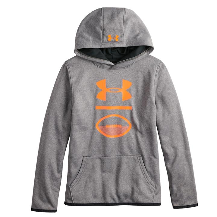 Boys 8-20 Under Armour Football Hoodie, Size: Medium, Grey (charcoal)