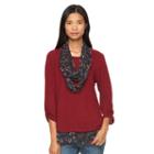 Women's Ab Studio Mock-layer Scarf Top, Size: Xlrg Av/rg, Ovrfl Oth