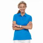 Women's Croft & Barrow&reg; Classic Polo, Size: Large, Med Blue