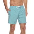 Men's Cole Striped Hybrid Swim Trunks, Size: Xl, Med Green