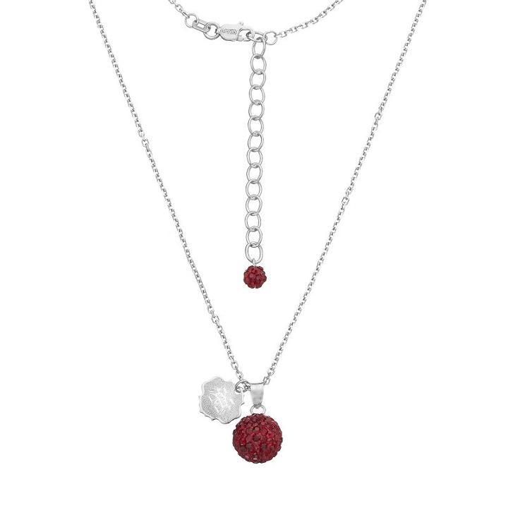 Mississippi State Bulldogs Crystal Sterling Silver Team Logo & Ball Pendant Necklace, Women's, Size: 18, Purple