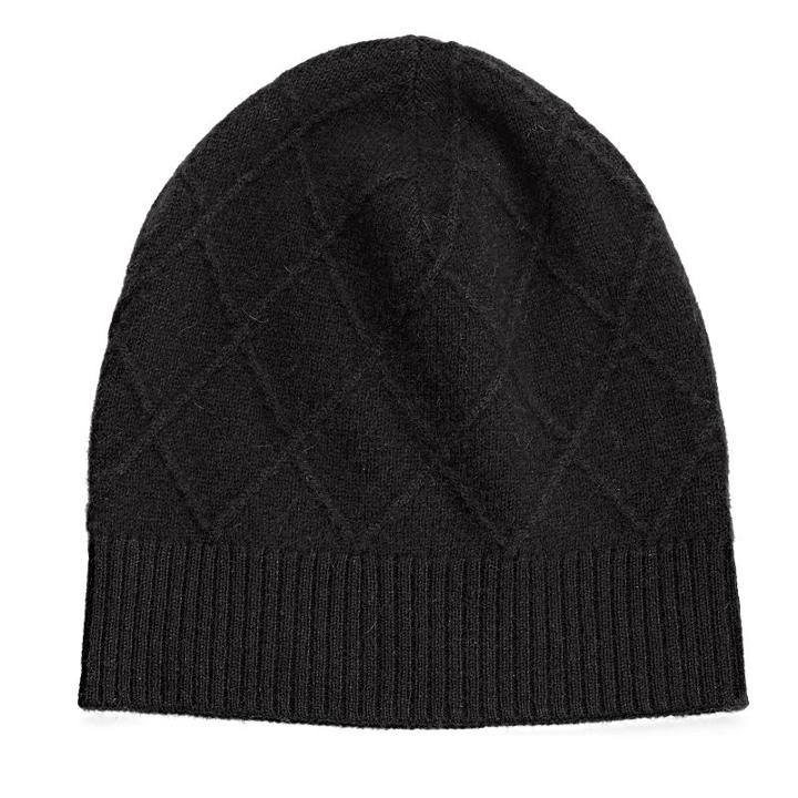 Apt. 9&reg; Cashmere Cross-stitch Beanie, Women's, Black