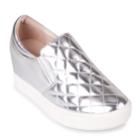 Wanted Bushkill Women's Quilted Sneakers, Size: 8.5, Silver