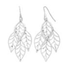 Sterling Silver Leaf Chandelier Earrings, Women's