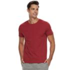 Men's Apt. 9&reg; Premier Flex Slim-fit Crewneck Sleep Shirt, Size: Large, Dark Red