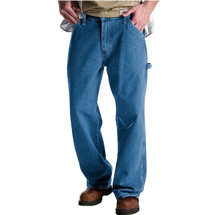 Men's Dickies Relaxed Fit Denim Carpenter Jeans, Size: 40x36, Blue