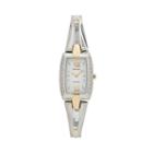 Seiko Women's Tressia Crystal Two Tone Stainless Steel Half-bangle Solar Watch - Sup084, Multicolor
