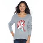 Disney's Juniors' The Little Mermaid Ariel Graphic Fleece Sweatshirt, Teens, Size: Medium, Silver