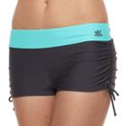 Women's Zeroxposur Cinched Boyshort Swim Bottoms, Size: 14, Green Oth
