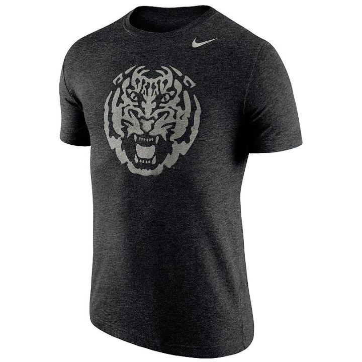 Men's Nike Lsu Tigers Triblend Stamp Tee, Size: Medium, Oxford