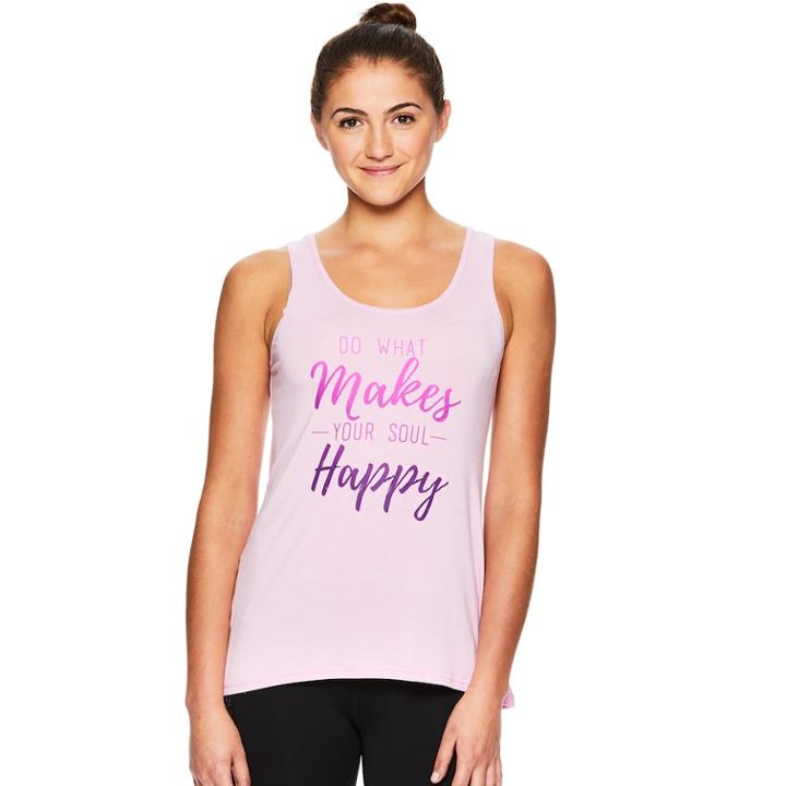 Women's Gaiam Harmony Graphic-print Yoga Tank, Size: Medium, Green