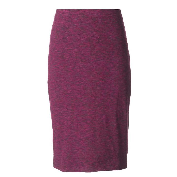 Women's Apt. 9&reg; Marled Midi Skirt, Size: Xs, Drk Purple