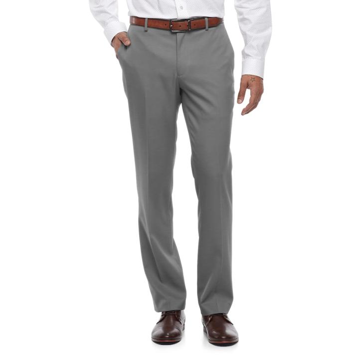 Big & Tall Men's Apt. 9&reg; Extra Slim-fit Tall Essential Dress Pants, Size: 34x38, Dark Grey