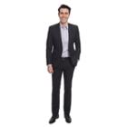 Men's Nick Dunn Modern-fit Dot Unhemmed Suit, Size: 40r 33, Black