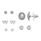 Lc Lauren Conrad Cubic Zirconia & Bow Stud Earring Set, Women's, White
