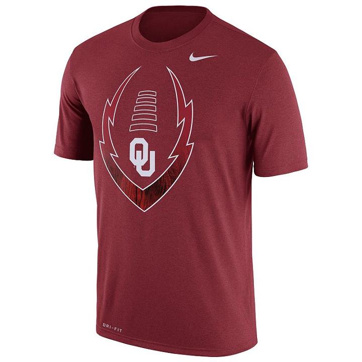 Men's Nike Oklahoma Sooners Legend Football Icon Dri-fit Tee, Size: Medium, Multicolor