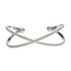 Lc Lauren Conrad Textured X Cuff Bracelet, Women's, Silver
