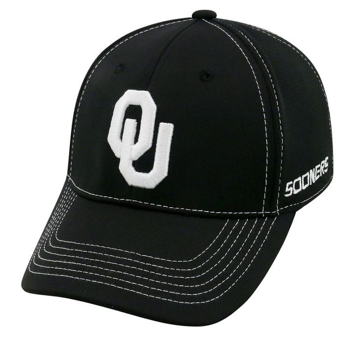 Adult Top Of The World Oklahoma Sooners Dynamic Performance One-fit Cap, Men's, Black