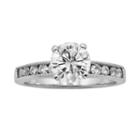 Forever Brilliant Round-cut Lab-created Moissanite Engagement Ring In 14k White Gold (1 4/5 Ct. T.w.), Women's, Size: 7