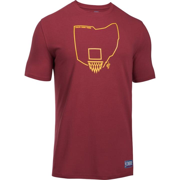 Men's Under Armour Cleveland Cavaliers Charged State Tee, Size: Large, Red