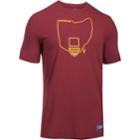 Men's Under Armour Cleveland Cavaliers Charged State Tee, Size: Large, Red