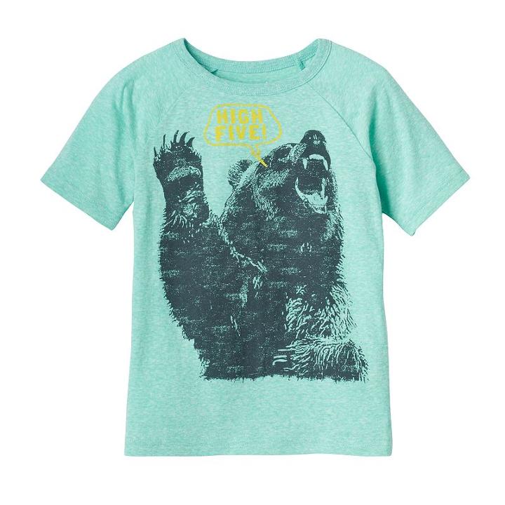 Boys 4-10 Jumping Beans&reg; Bear High Five Graphic Tee, Boy's, Size: 4, Green Oth
