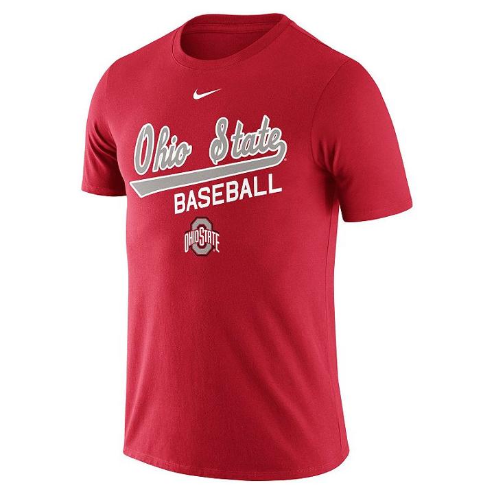 Men's Nike Ohio State Buckeyes Baseball Tee, Size: Large, Ovrfl Oth