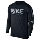 Men's Nike Dri-fit Running Tee, Size: Xl, Grey (charcoal)