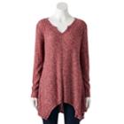 Women's French Laundry Ribbed Shark-bite Top, Size: Small, Med Brown