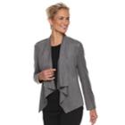 Women's Dana Buchman Faux-suede Open Front Jacket, Size: Xl, Grey