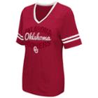 Women's Campus Heritage Oklahoma Sooners Fair Catch Football Tee, Size: Small, Med Red