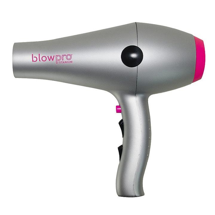 Blow Pro Titanium Hair Dryer & Travel Hair Products Blowout Kit Set, Silver