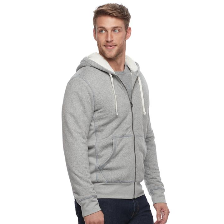 Men's Sonoma Goods For Life&trade; Classic-fit Supersoft Fleece Hoodie, Size: Medium, Med Grey