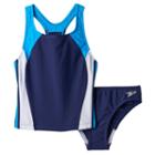 Girls 7-16 Speedo Infinity Splice Performance 2-pc. Tankini Set, Girl's, Size: 8, Blue